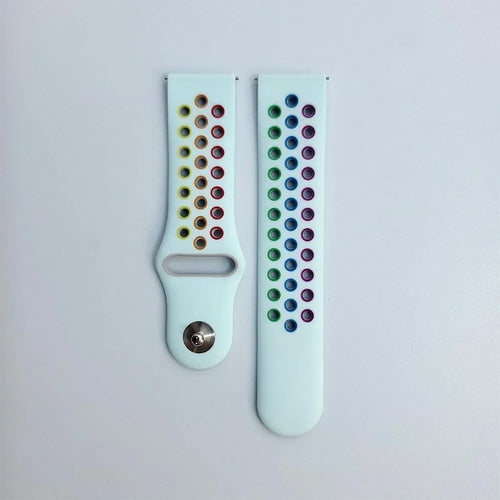 Silicone Sport Strap, laid flat, separate parts, direct top view