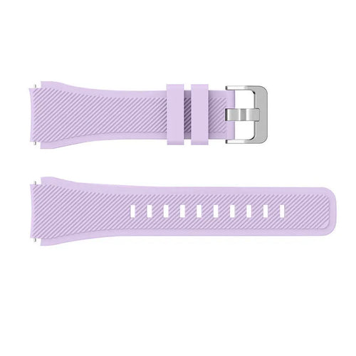 Twill Silicone Strap, lilac, laid flat, separate parts, direct top view