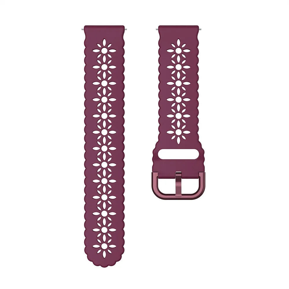 Amazfit Bip 3 (Pro) Patterned Silicone Strap (Wine Red)