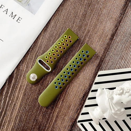 Amazfit Bip U (Pro) Sport Strap (Dark Green/Colourful)