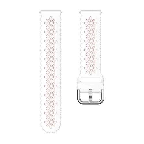 Coros Apex 2 Patterned Silicone Strap (lWhite/Pink)