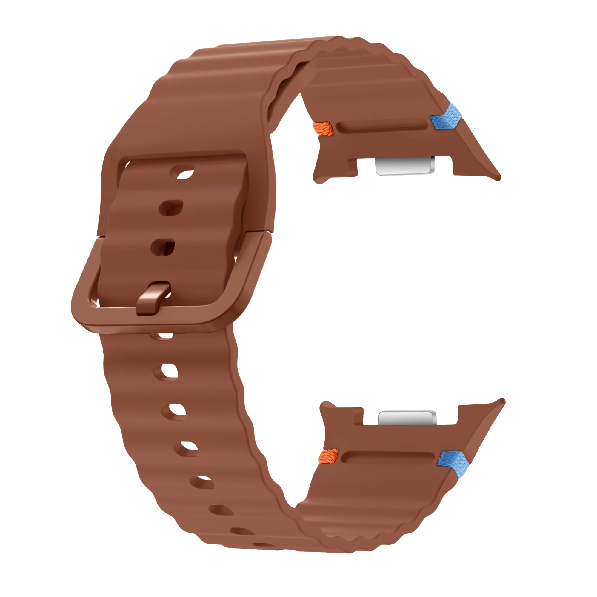 Samsung Galaxy Watch 8 - 44mm Wave Silicone Strap (Brown)