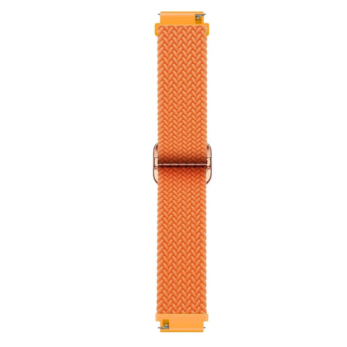 Nylon Adjustable Braided Strap, orange, laid flat, joined, direct top view
