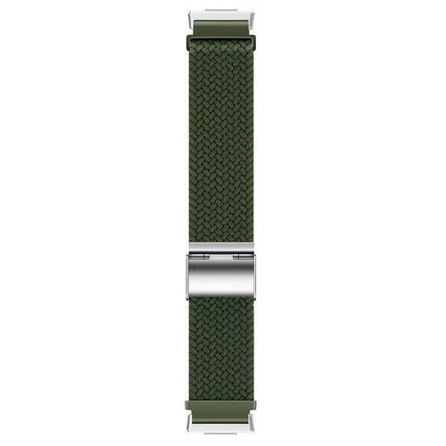 Nylon Adjustable Braided Strap, green, laid flat, joined, direct top view
