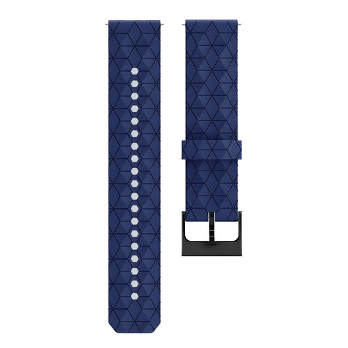 Coros Pace 4 Silicone Hexa Strap (Dark Blue)
