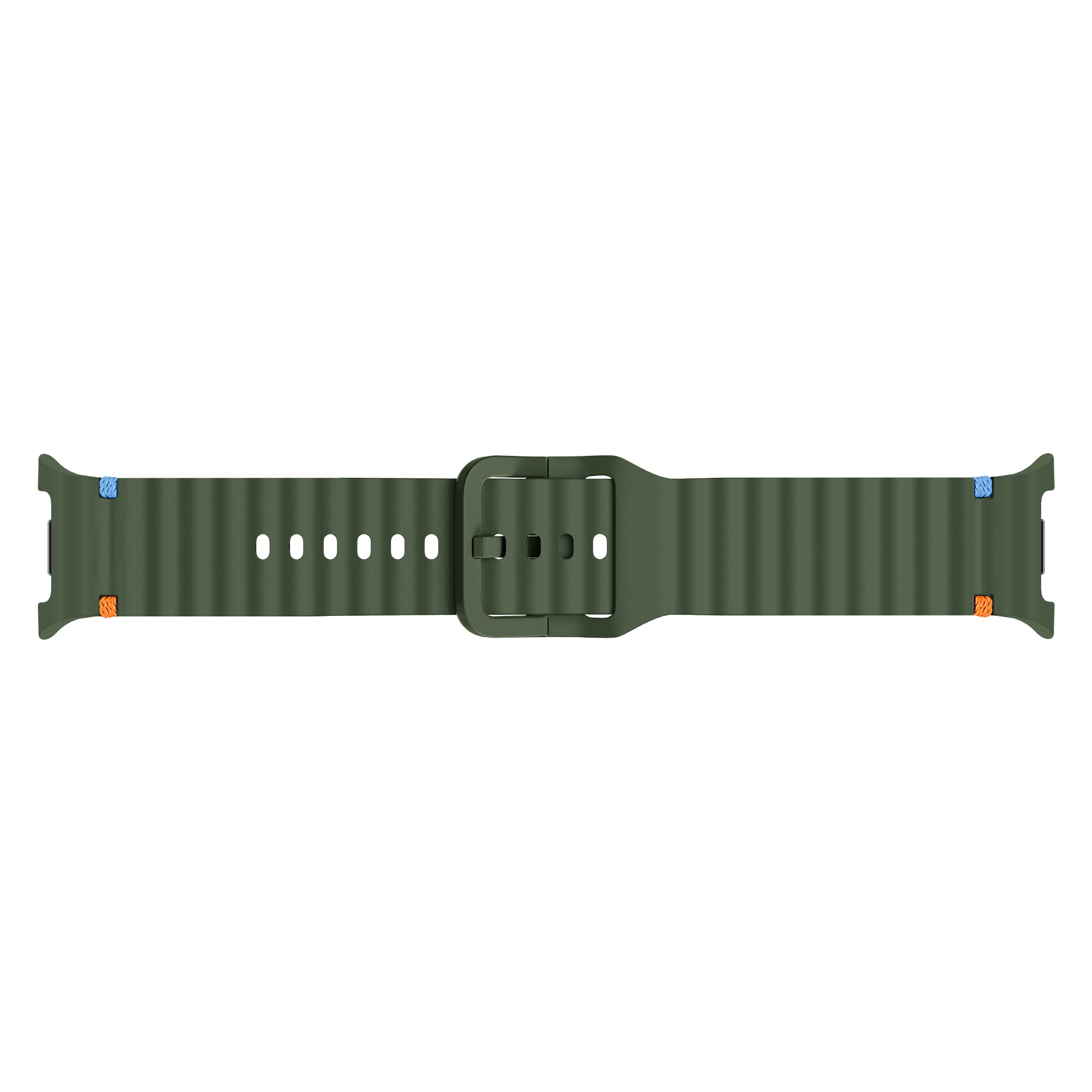 Samsung Galaxy Watch 9 - 40mm Wave Silicone Strap (Army Green)