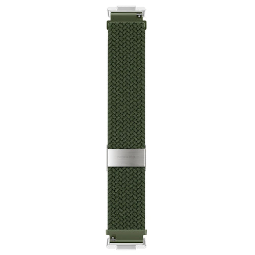 Nylon Adjustable Braided Strap, green, laid flat, joined, direct top view