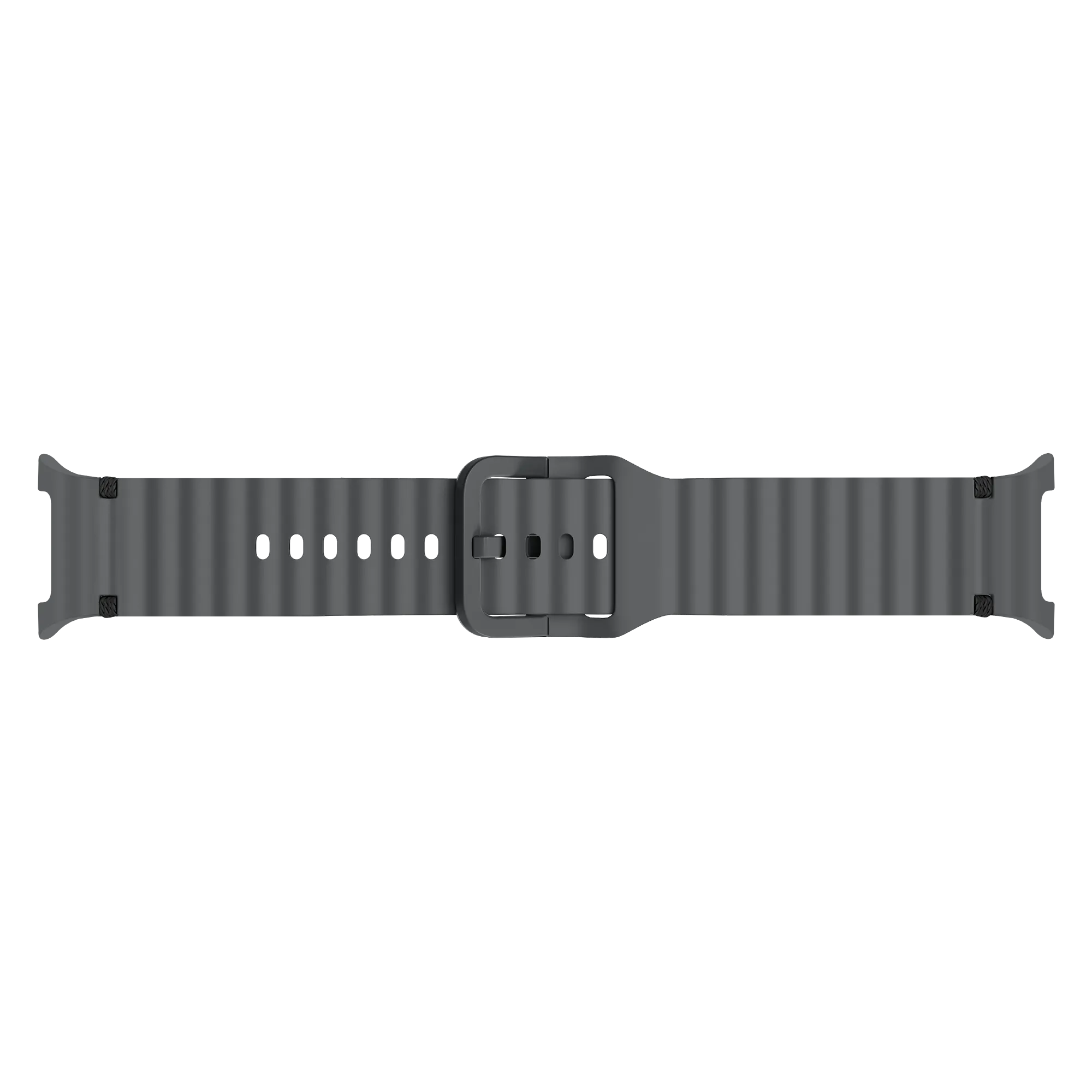 Samsung Galaxy Watch 8 Classic Wave Silicone Strap (Dark Grey)