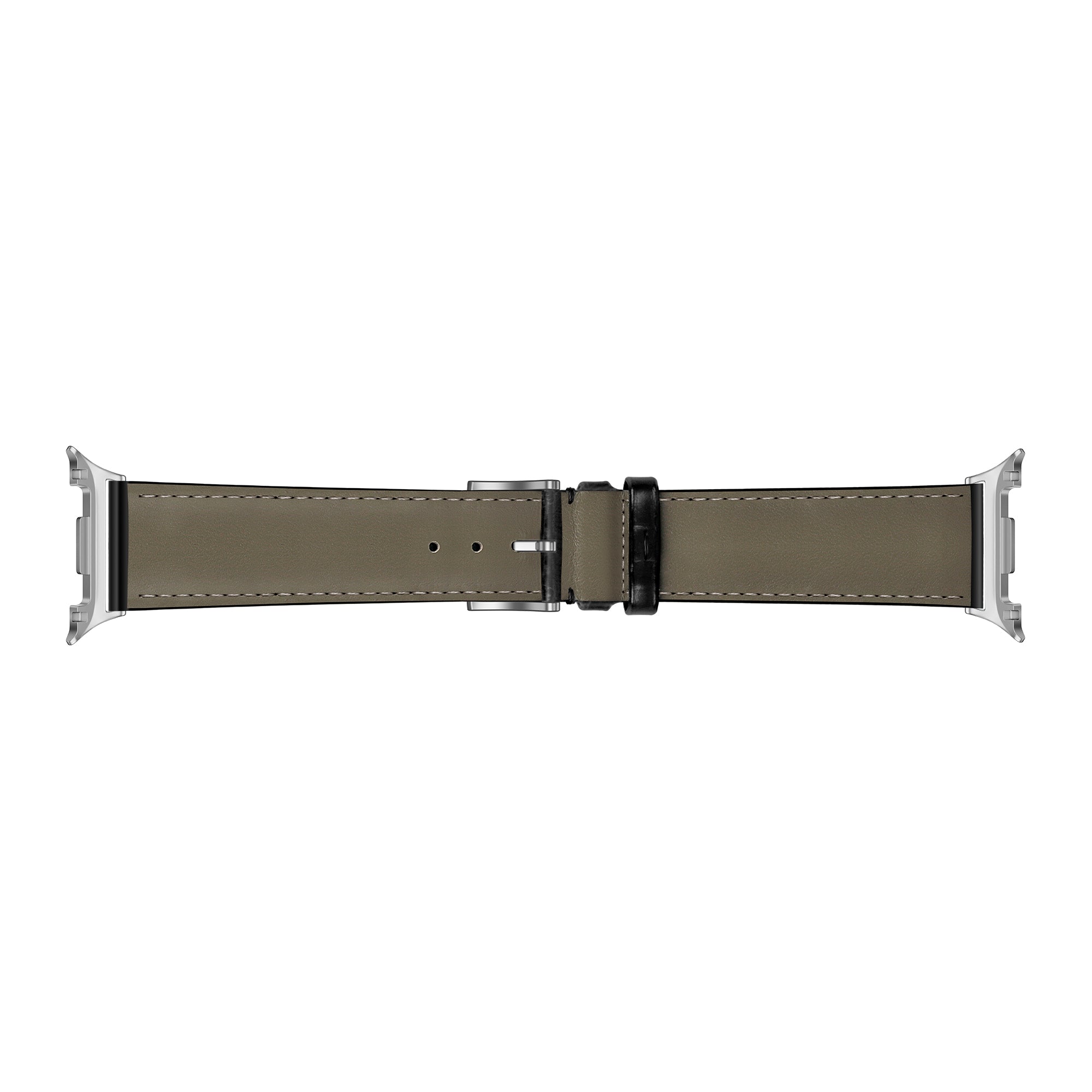 Samsung Galaxy Watch 9 - 44mm Leather Strap Crocodile Grain (Black)