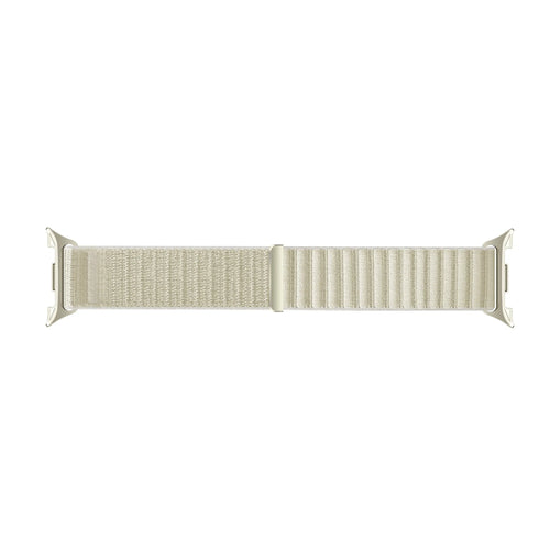 Wave Nylon Strap, starlight, laid flat, joined, direct top view