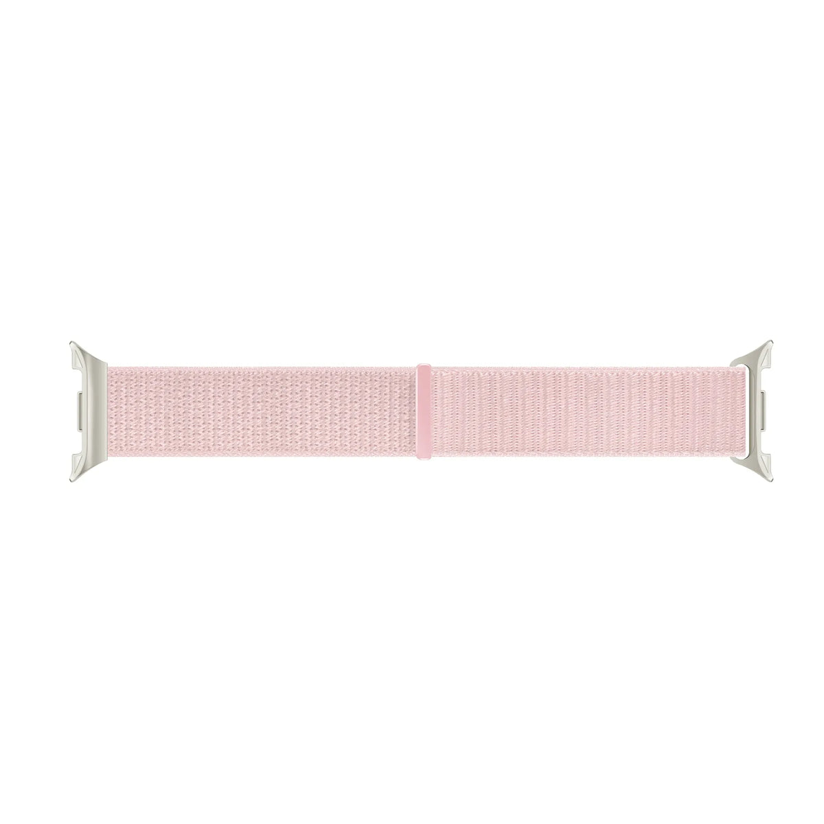 Nylon Strap, light pink, laid flat, joined, direct top view