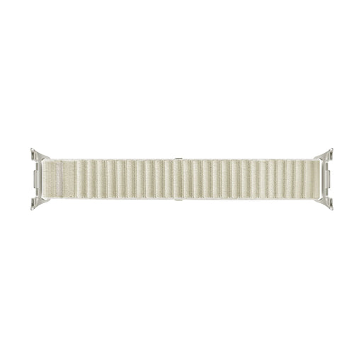 Wave Nylon Strap, starlight, laid flat, joined, direct top view