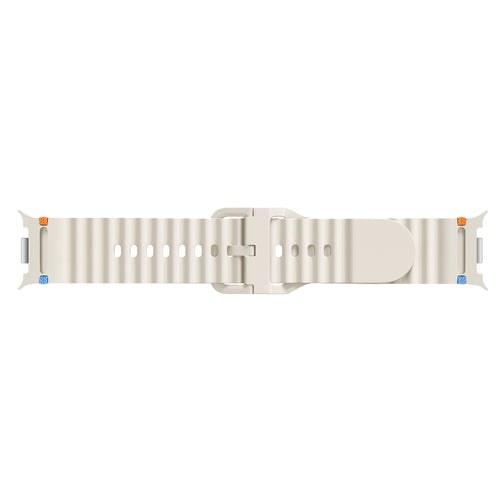 Samsung Galaxy Watch 9 - 44mm Wave Silicone Strap (Starlight)