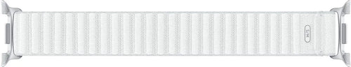 Nylon Fabric Strap, white, laid flat, joined, direct top view