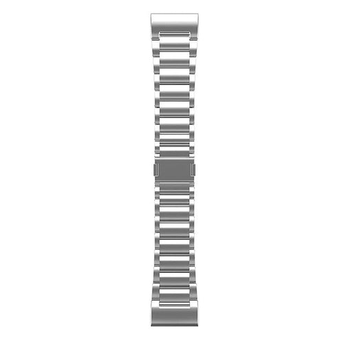 Magnetic Titanium Strap, silver, laid flat, joined, direct top view