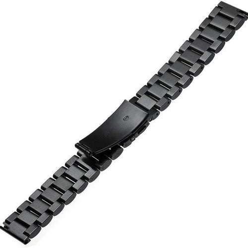 Titanium Strap, black, laid flat, joined, direct top view