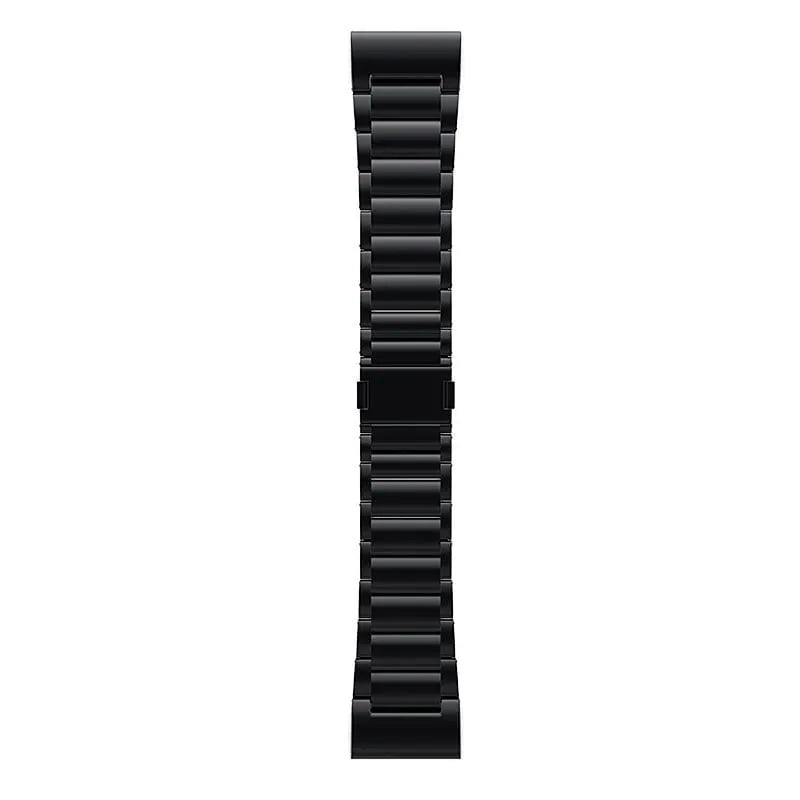 Magnetic Titanium Strap, black, laid flat, joined, direct top view