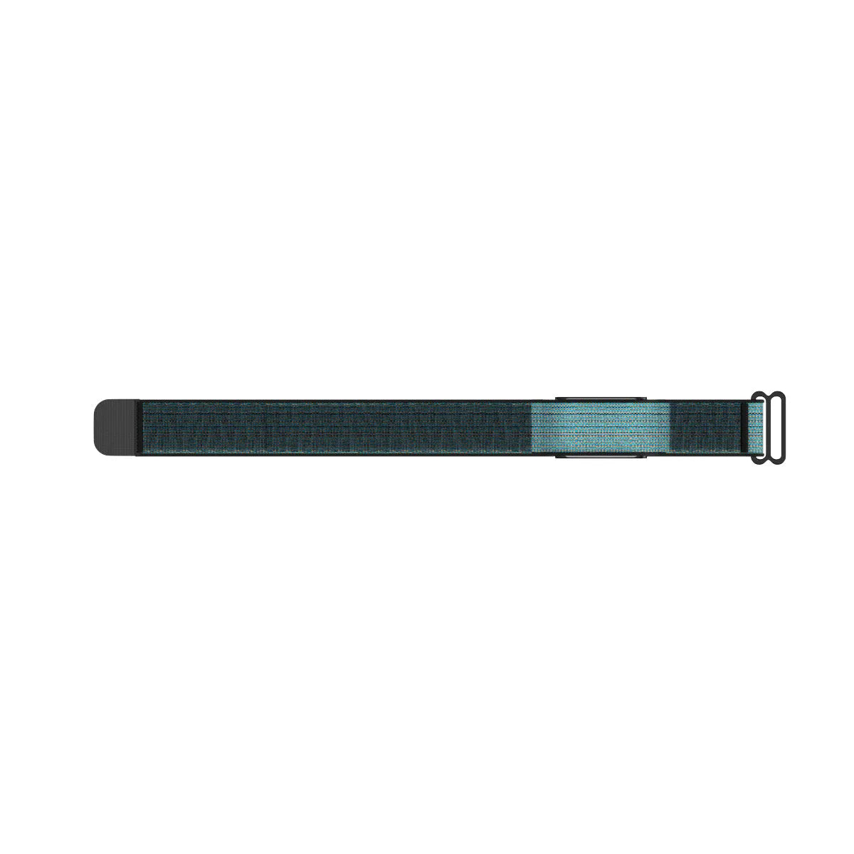 Nylon Strap, black, laid flat, joined, direct top view