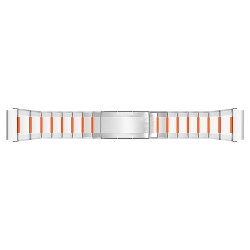 Coros Apex - 46mm 'One Push' Steel Hybrid Strap (Titanium/Orange)