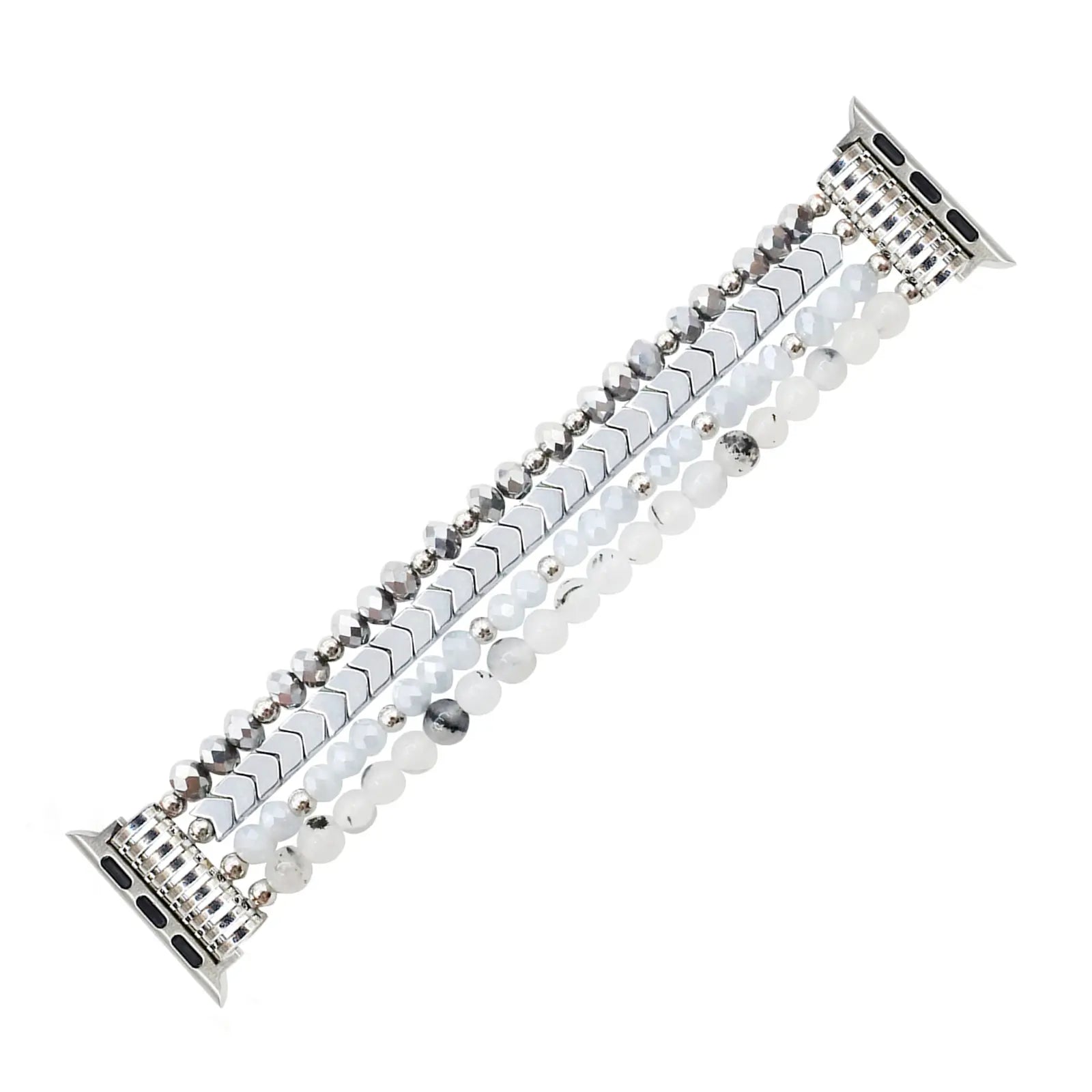 Apple Watch Beaded Strap (Silver)