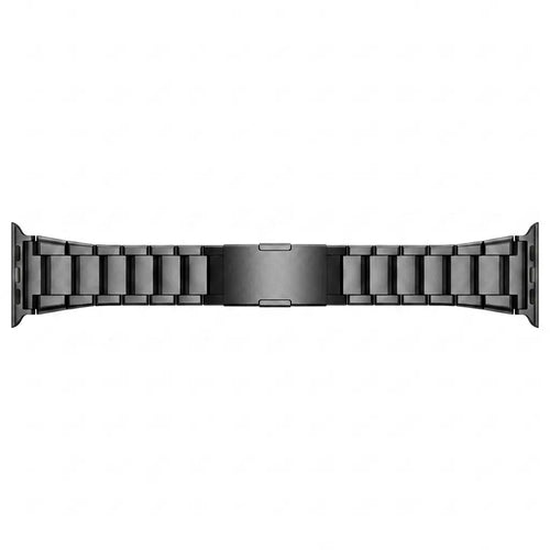 Refined Titanium Strap, black, laid flat, joined, direct top view