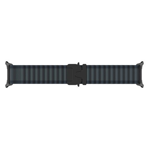 Samsung Galaxy Watch 8 - 44mm Outdoor Nylon Strap with P-Buckle (Black with Black)