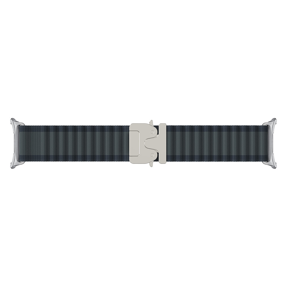 Samsung Galaxy Watch 8 Classic Outdoor Nylon Strap with P-Buckle (Black with Silver)