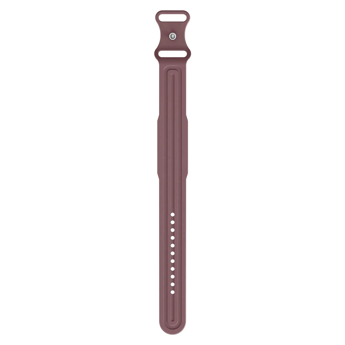 Silicone Strap 'Classic', light plum, laid flat, joined, direct top view