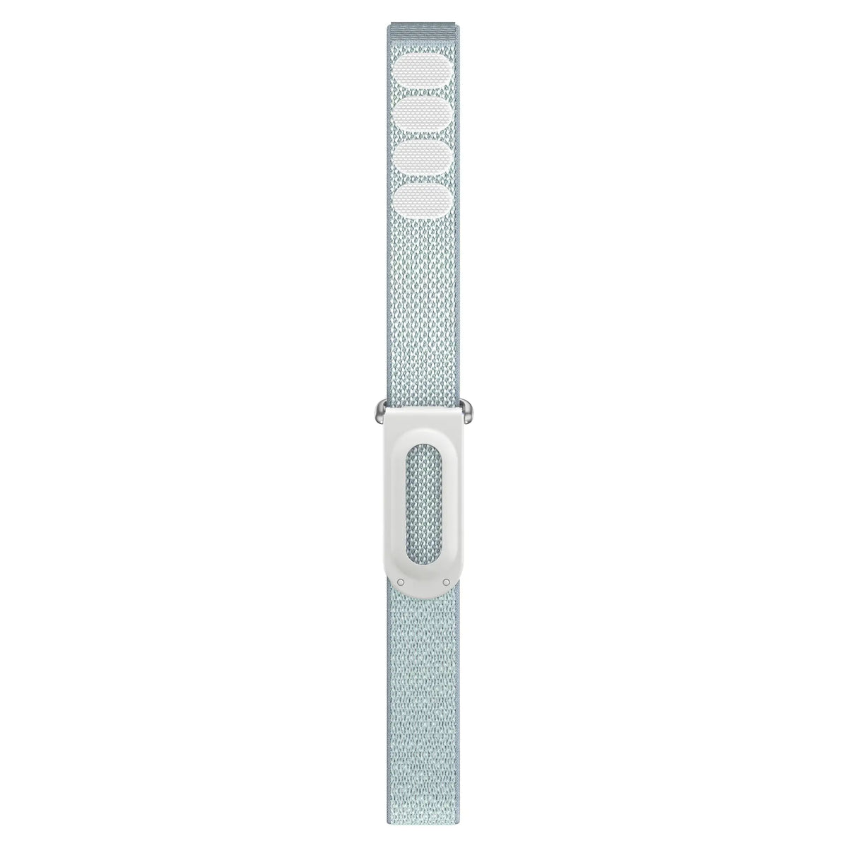 Nylon Strap 'Classic', mist blue, laid flat, joined, direct top view