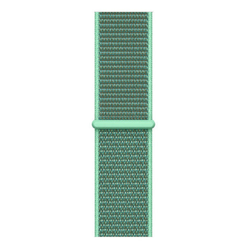 Nylon Strap, mint, laid flat, joined, direct top view