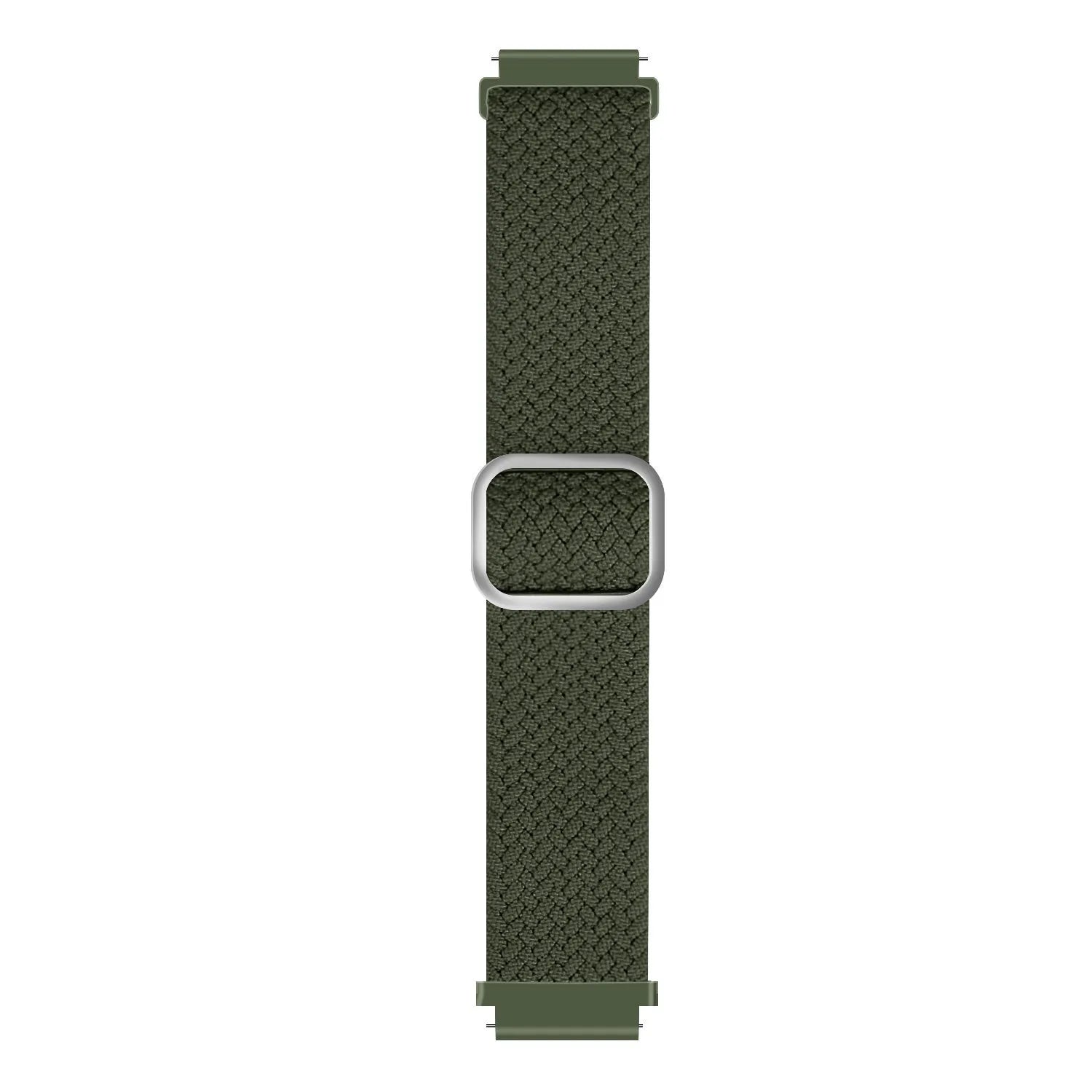 Nylon Adjustable Braided Strap, green, laid flat, joined, direct top view