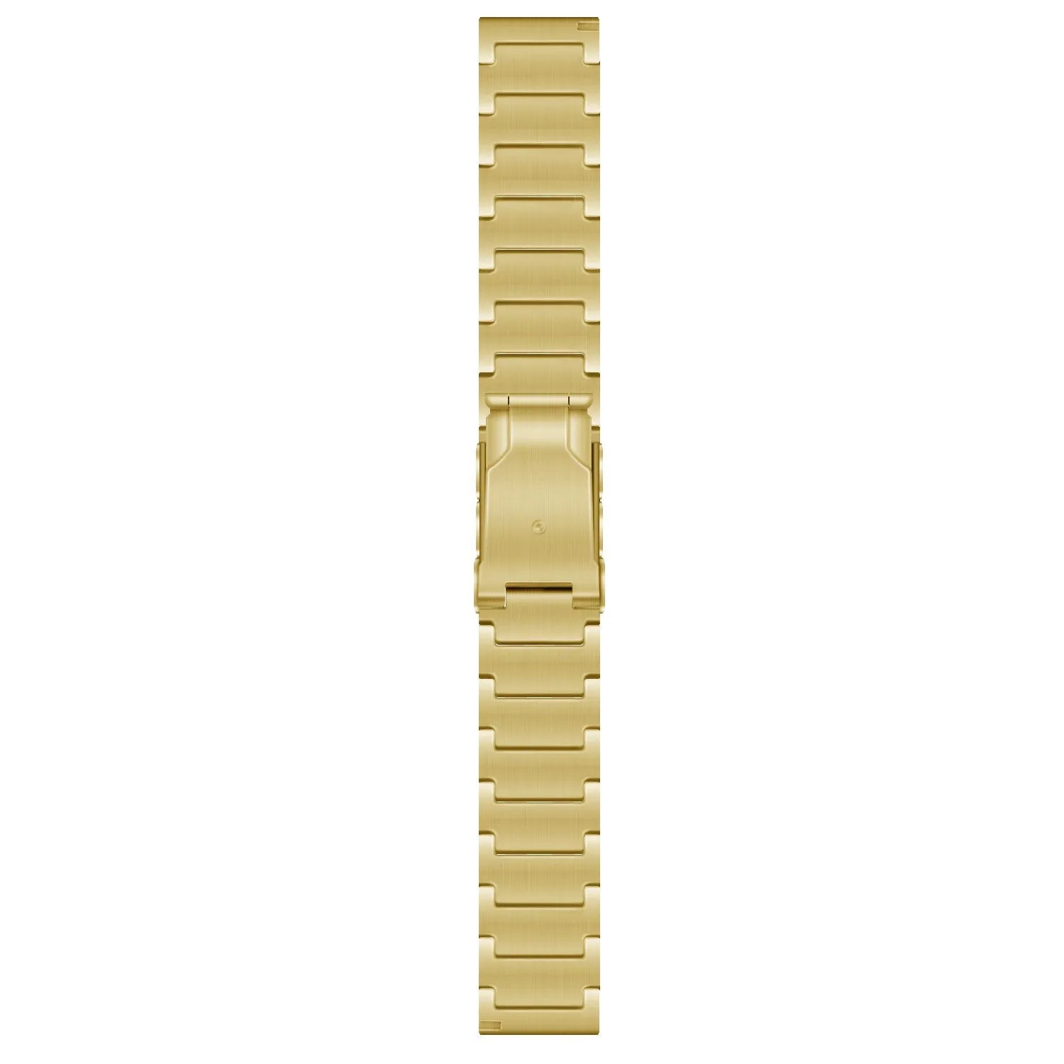 Titanium Strap, gold, laid flat, joined, direct top view
