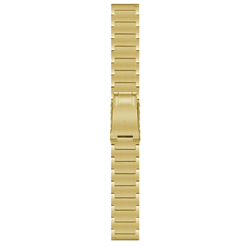 Titanium Strap, gold, laid flat, joined, direct top view