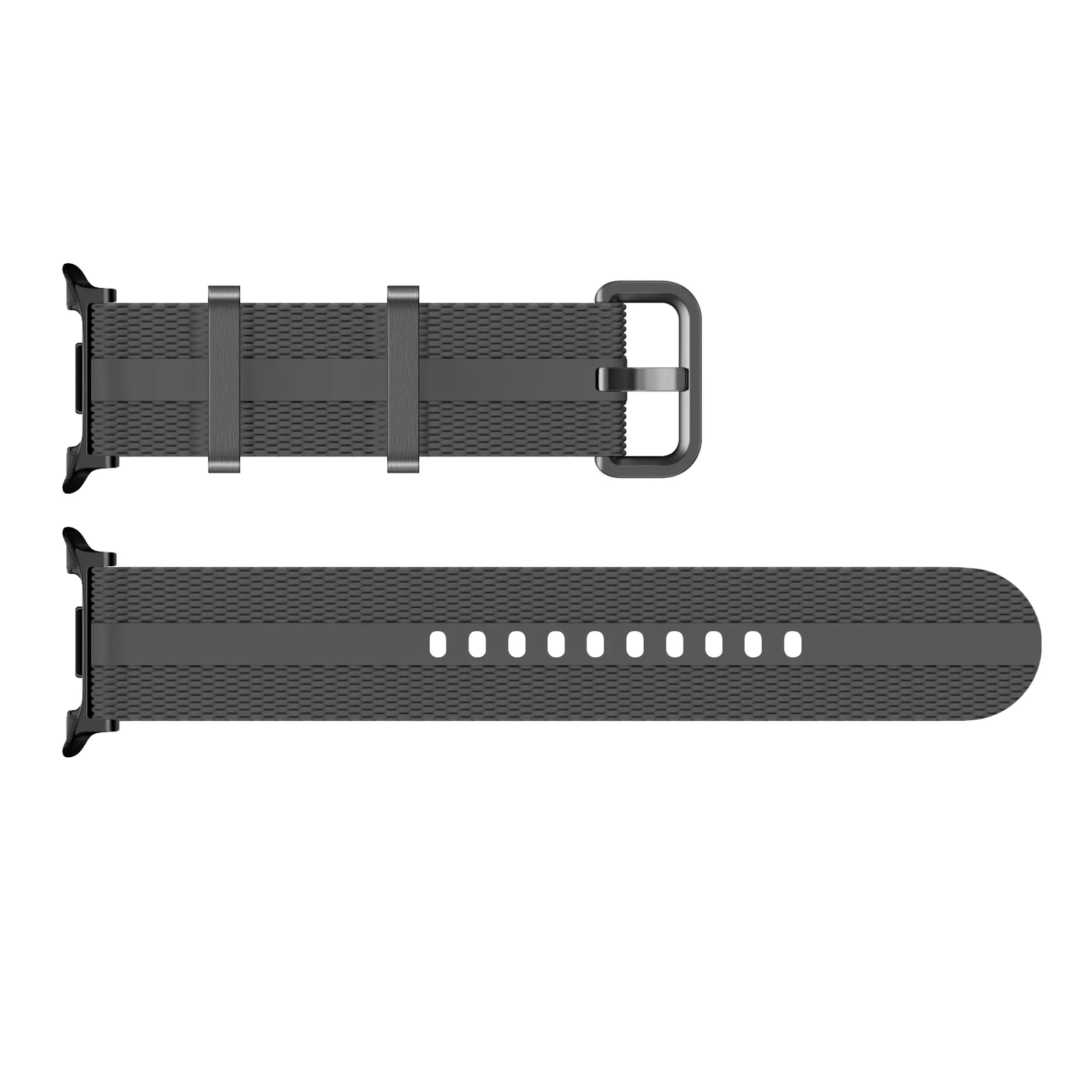 Samsung Galaxy Watch 9 - 44mm Silicone Active Strap (Dark Grey/Orange)