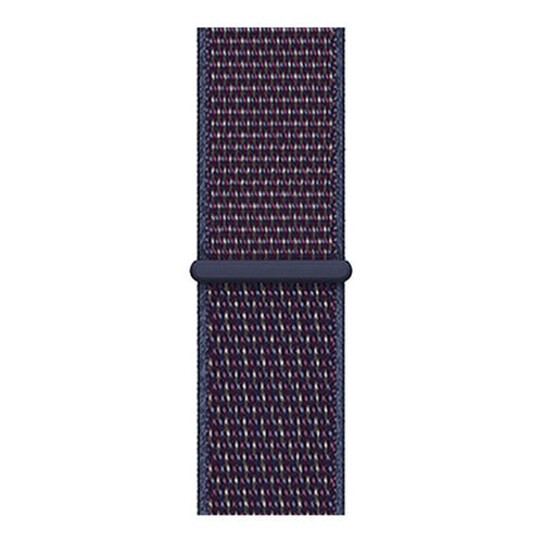 Nylon Strap, indigo, laid flat, joined, direct top view
