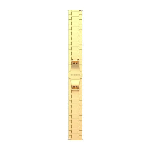 Metal Strap, gold, laid flat, joined, direct top view