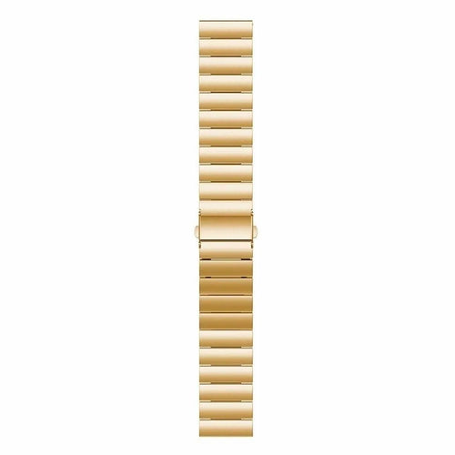 Premium Metal Strap, gold, laid flat, joined, direct top view