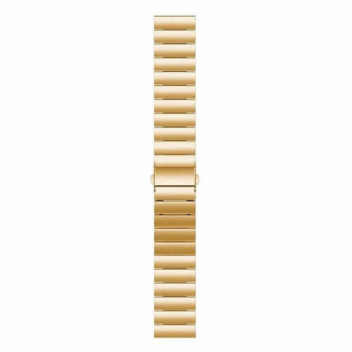 Premium Metal Strap, gold, laid flat, joined, direct top view