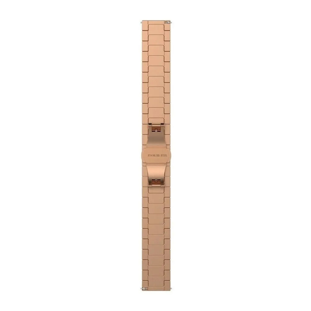 Metal Strap, rose gold, laid flat, joined, direct top view