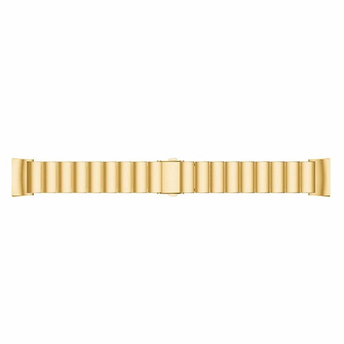 Metal Strap, gold, laid flat, joined, direct top view