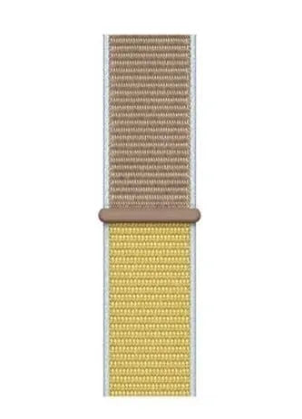 Nylon Strap, camel, laid flat, joined, direct top view