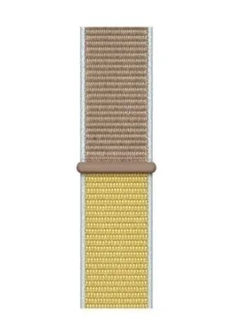 Nylon Strap, camel, laid flat, joined, direct top view