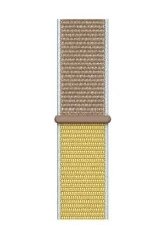 Nylon Strap, camel, laid flat, joined, direct top view