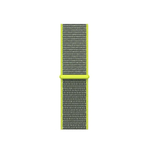 Nylon Strap, fluorescent, laid flat, joined, direct top view