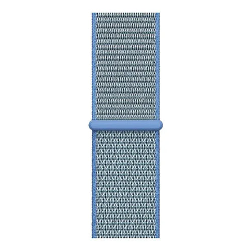 Nylon Strap, blue, laid flat, joined, direct top view