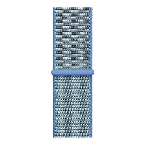 Nylon Strap, blue, laid flat, joined, direct top view