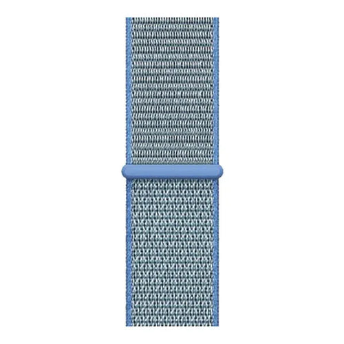 Nylon Strap, blue, laid flat, joined, direct top view