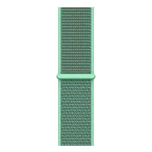 Nylon Strap, mint, laid flat, joined, direct top view