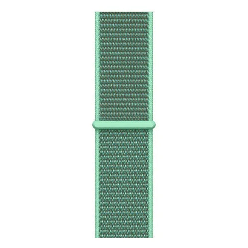 Nylon Strap, mint, laid flat, joined, direct top view