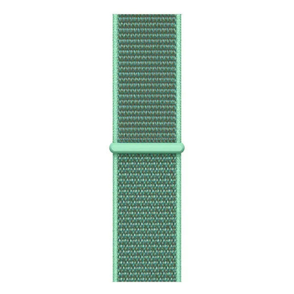 Nylon Strap, mint, laid flat, joined, direct top view
